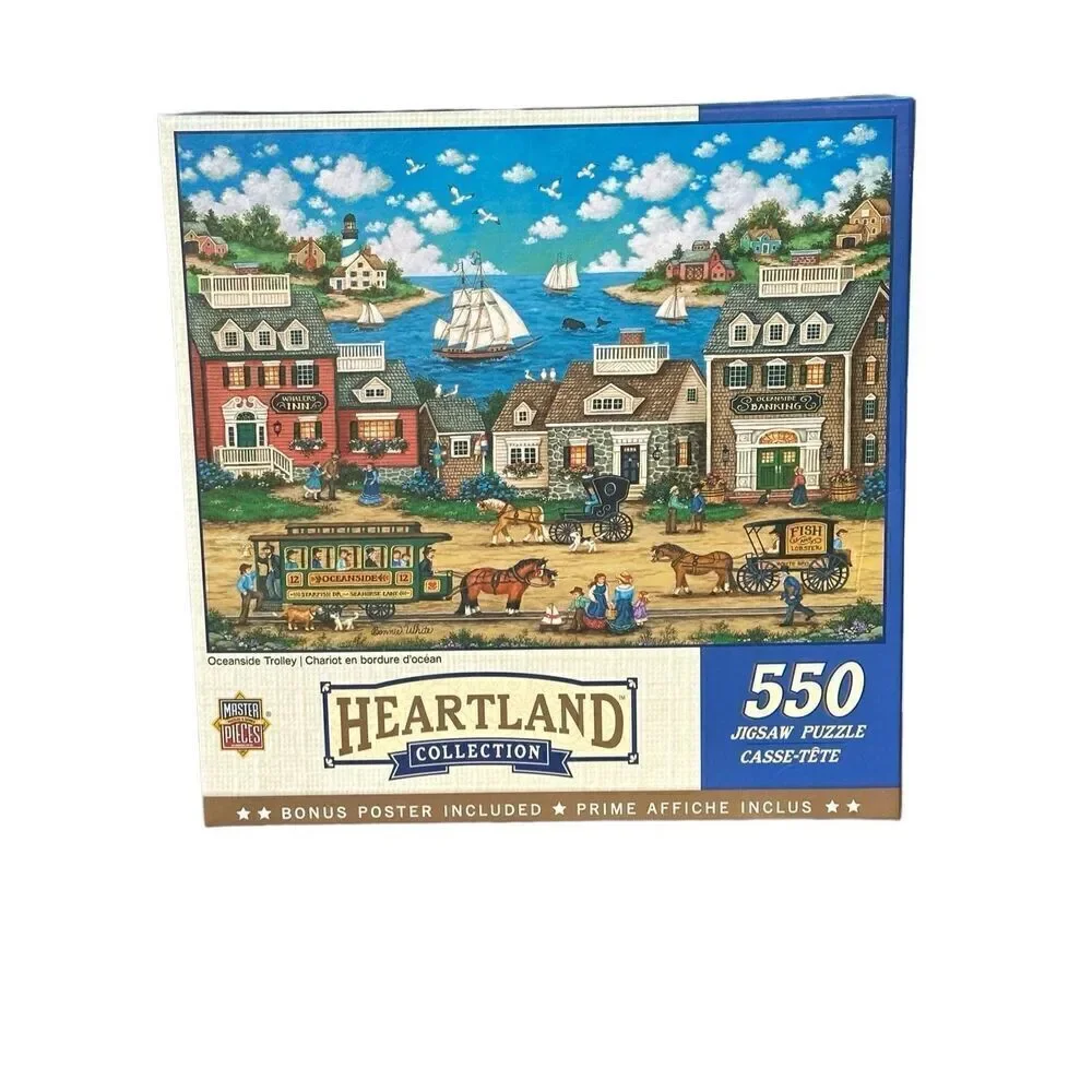 Heartland Collection Ocean Trolley 550 Jigsaw Puzzle 24x18 Inches